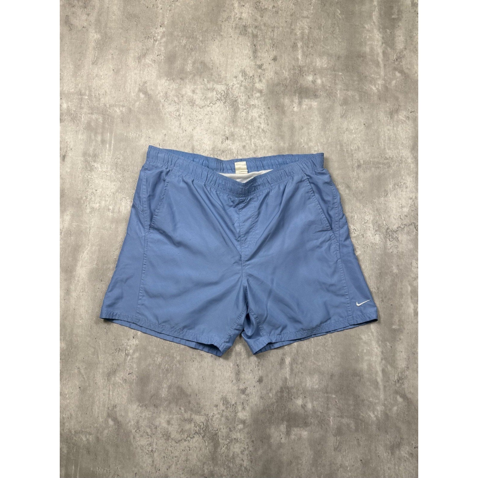 Vintage Nike Embroidered Mini Swoosh Nylon Swim Shorts Size Large