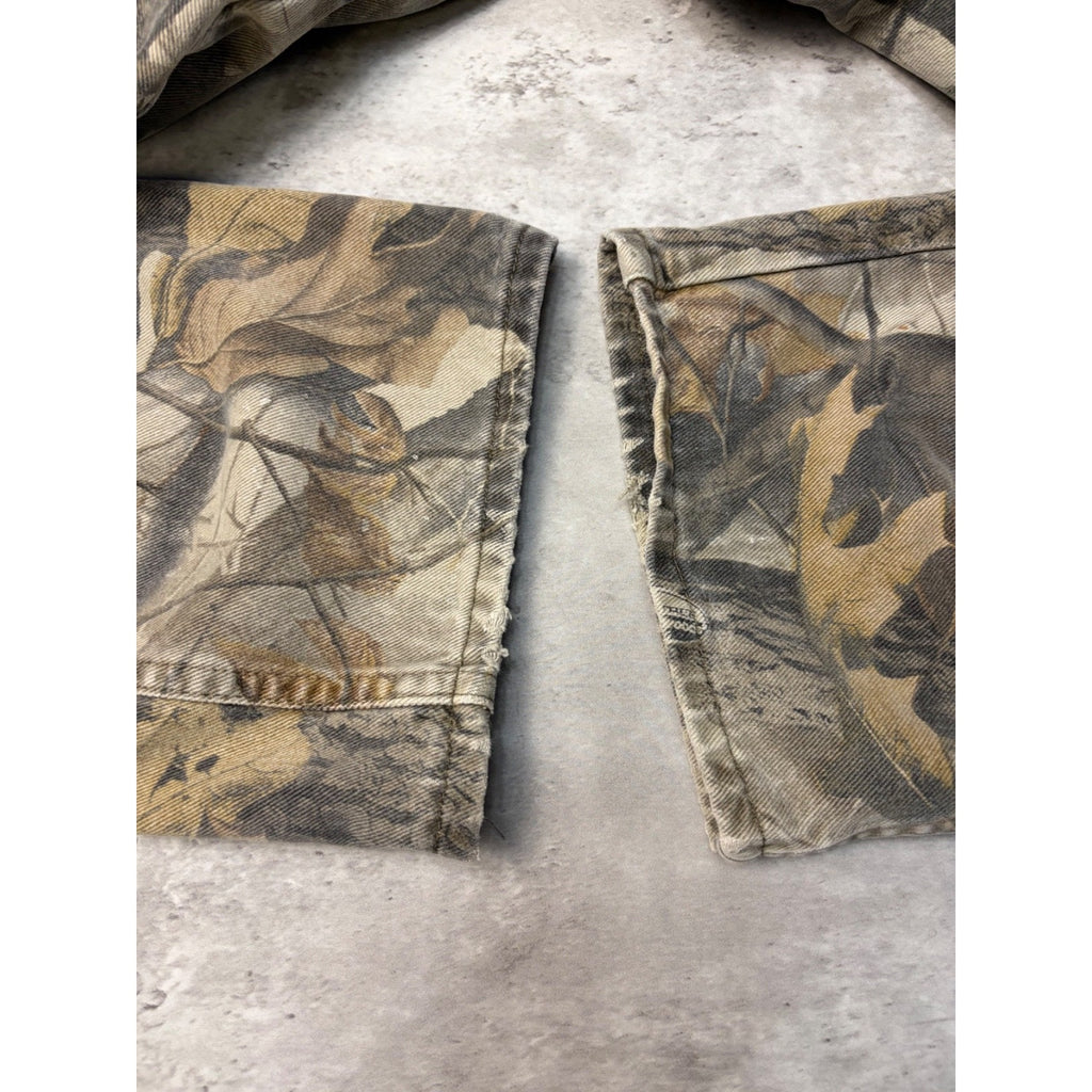 Vintage Wrangler Realtree Hardwoods Camo Double Knee Hunting Pants Size 32