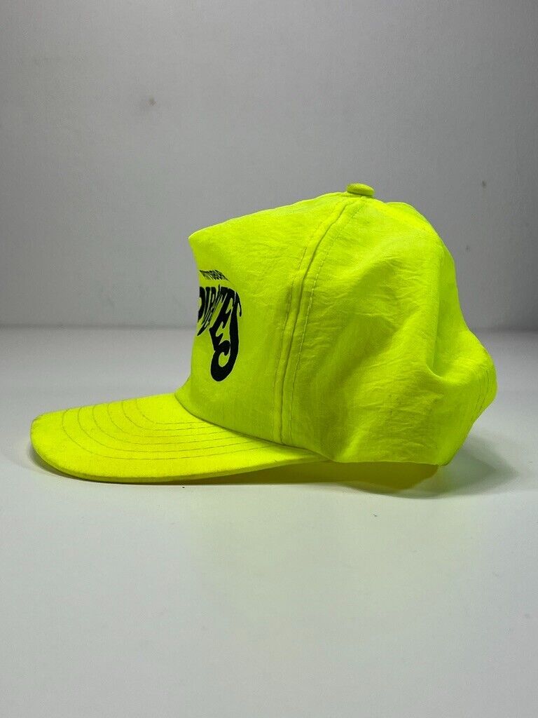 Vintage 90s Pittsburgh Pirates MLB Nylon Snapback Hat OSFA Yellow