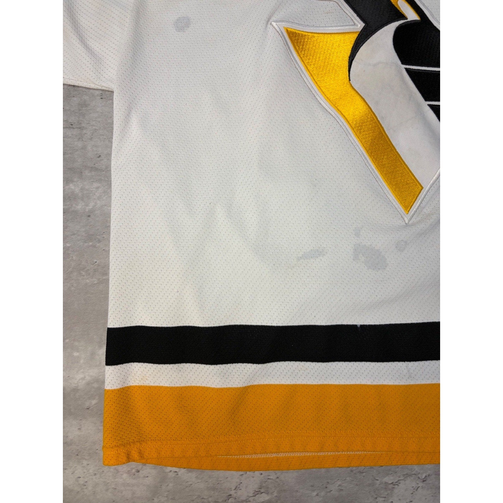 Vintage 90s Mario Lemieux #66 Pittsburgh Penguins NHL CCM Maska Jersey Size 2XL