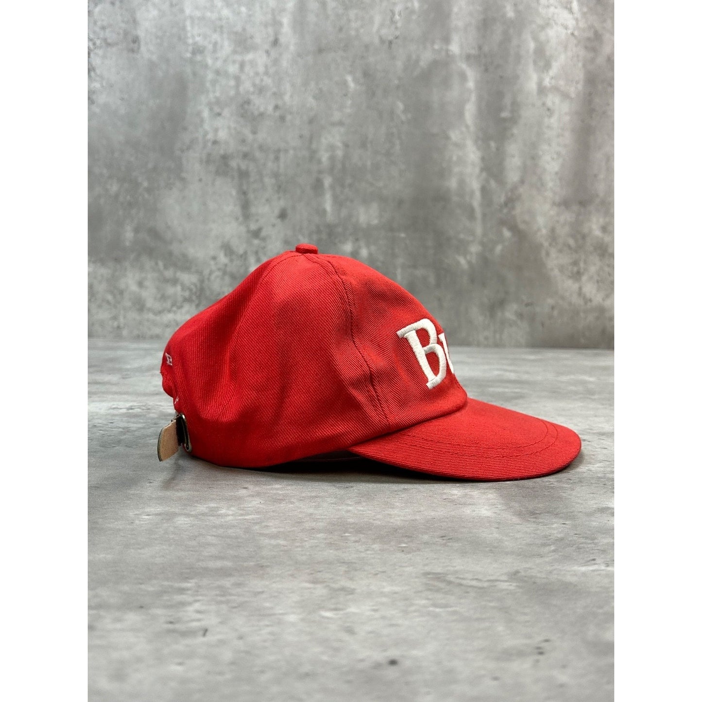 Vintage 90s Budweiser Embroidered Bud Spellout Beer Promo Strapback Hat OSFA