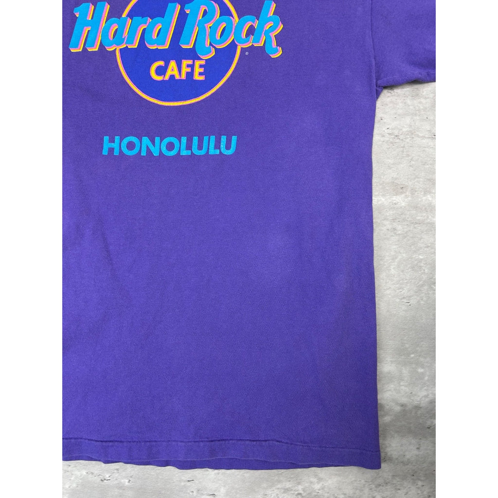 Vintage 90s Hard Rock Cafe Honolulu Destination Graphic T-Shirt Size Medium
