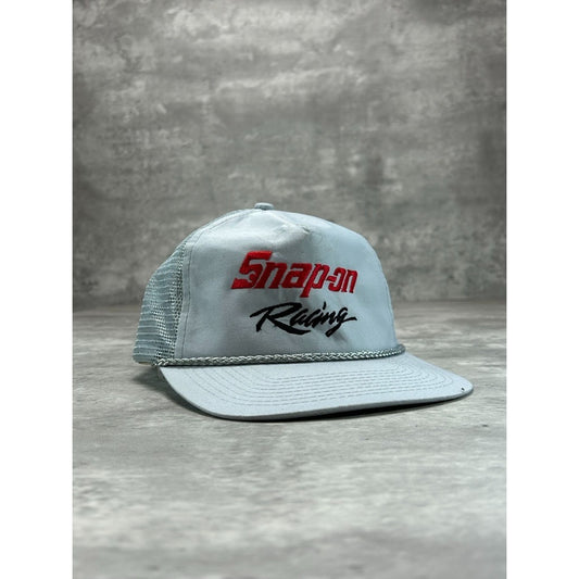 Vintage 90s Snap On Racing Embroidered Spellout Trucker Snapback Hat OSFA