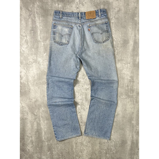 Vintage 90s Levis 517 Orange Tab Light Wash Denim Pants Size 33 Blue