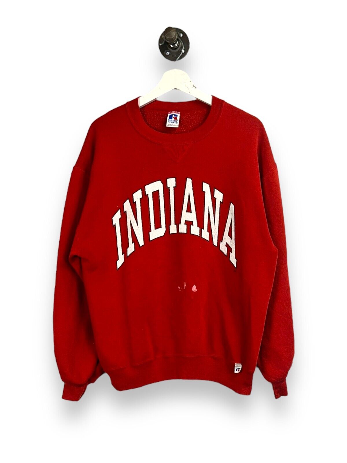 Vintage 90s Indiana Hoosiers NCAA Collegiate Arc Spell Out Sweatshirt Size Large