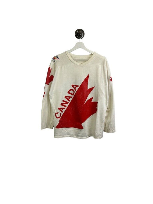 Vintage 1976 Bobby Orr #4 Canada Cup Hockey NHL Jersey Size Large White