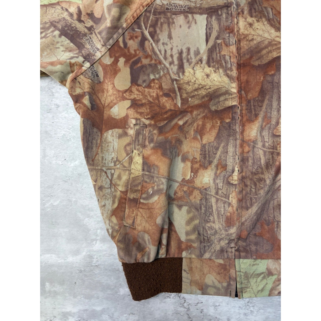 Vintage Woolrich Advantage Timber Camo Full Zip Bomber Jacket Size Medium