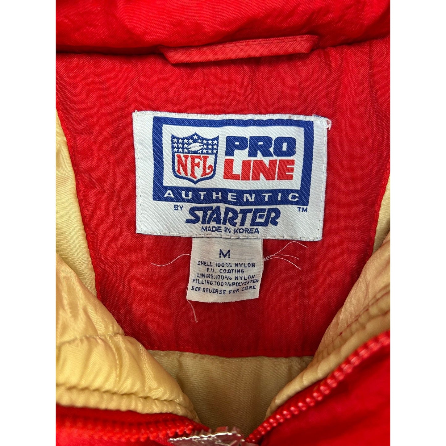 Vintage San Francisco 49ers NFL Starter Full Zip Insulated Jacket Size Medium