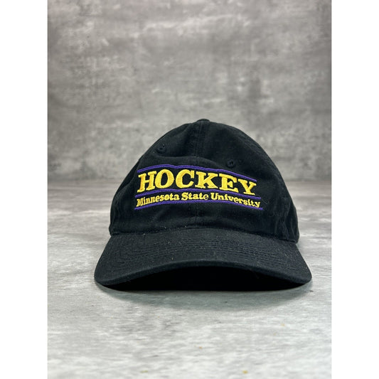 Vintage Minnesota State Hockey NCAA Embroidered Spellout Snapback Hat OSFA