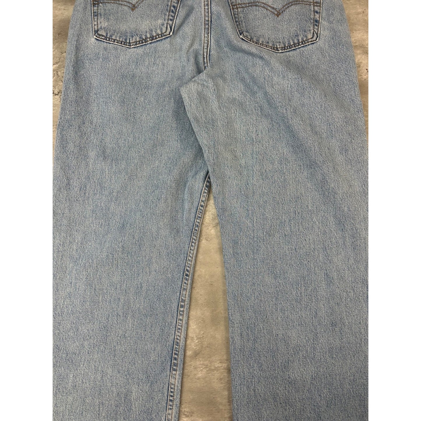 Vintage 90s Levis Red Tab Light Wash Denim Baggy Fit Pants Size 39