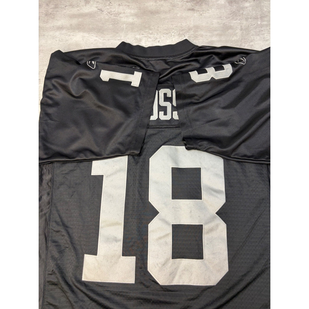 Vintage Randy Moss #18 Oakland Raiders NFL Reebok Football Jersey Size Large