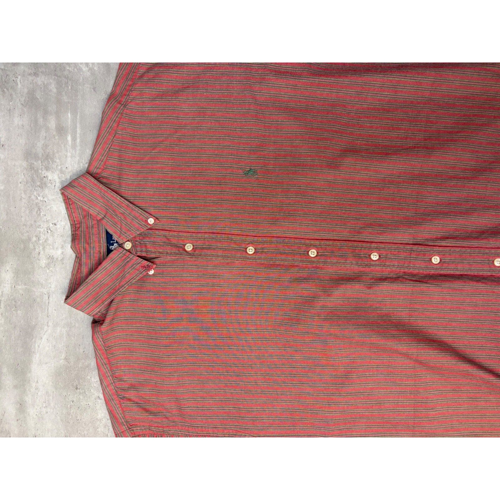 Vintage Polo Ralph Lauren Embroidered Pony Cropped Button Up Shirt Size XL
