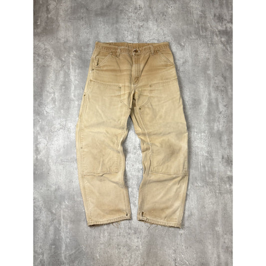 Vintage Carhartt Canvas Workwear Double Knee Carpenter Pants Size 34