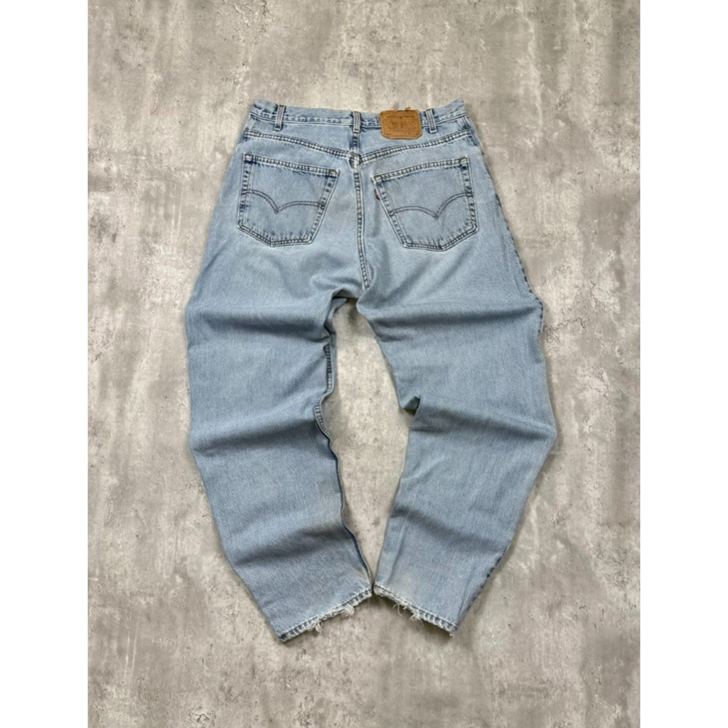 Vintage Levis 560 Red Tab Loose Fit Light Wash Denim Pants Size 36