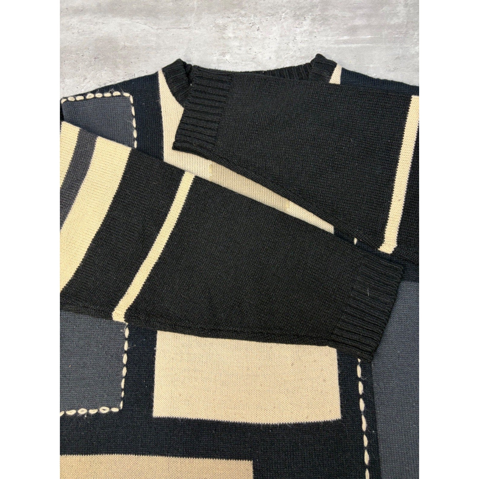 Vintage Y2K Southpole Tonal Block Knit Sweater Size Medium