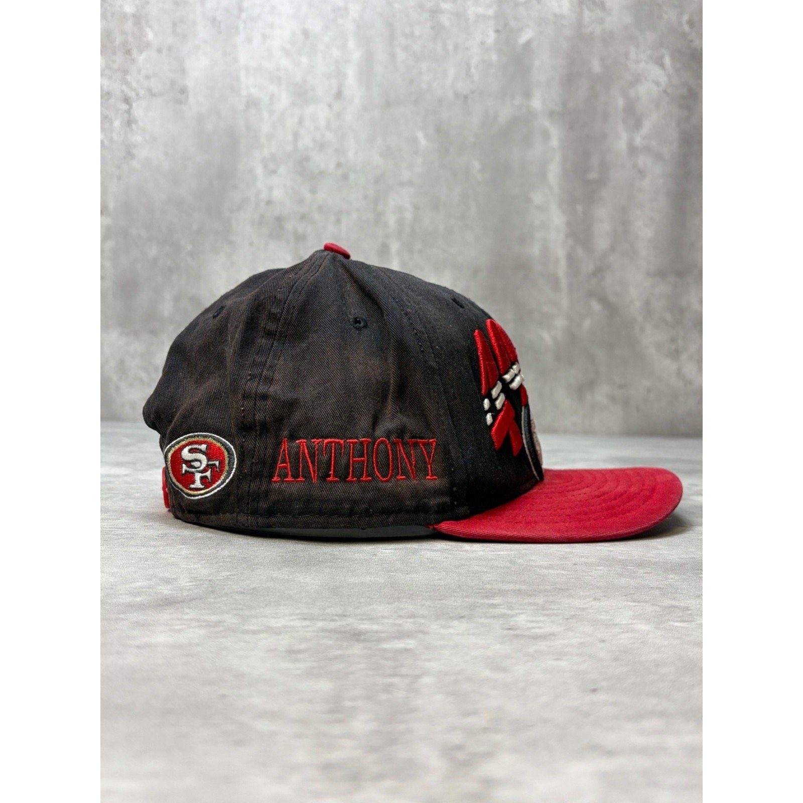 Vintage San Francisco 49ers NFL Embroidered Logo Spellout Snapback Hat OSFA