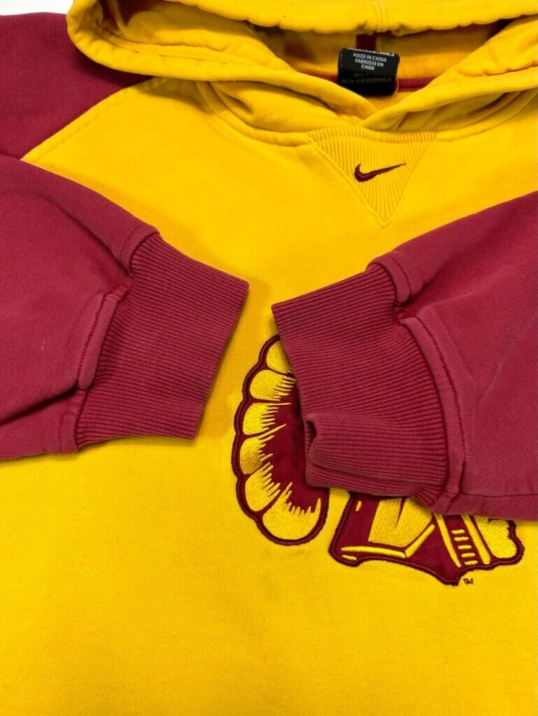 Vintage USC Trojans NCAA Logo Nike Middle Swoosh Hooded Sweatshirt Size 2XL