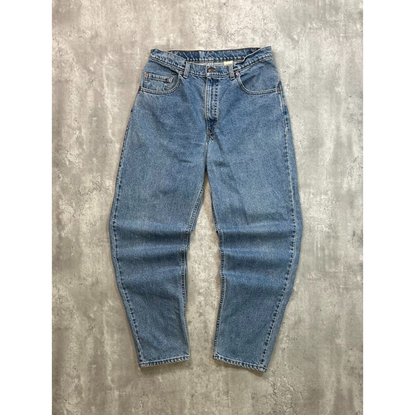 Vintage 90s Levis 550 Red Tab Relaxed Fit Medium Wash Denim Pants Size 33