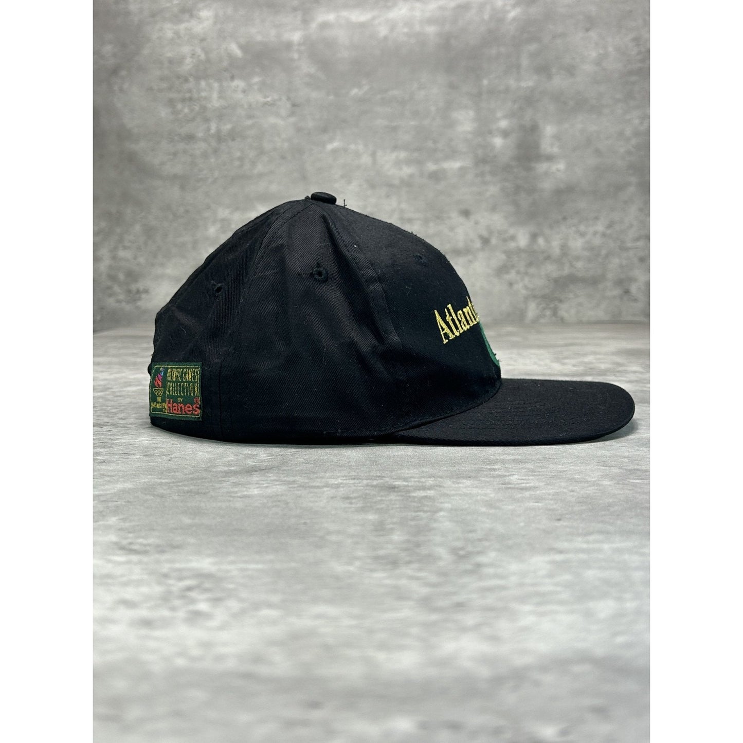 Vintage 1996 Atlanta Olympics Embroidered Logo Snapback Hat OSFA Black