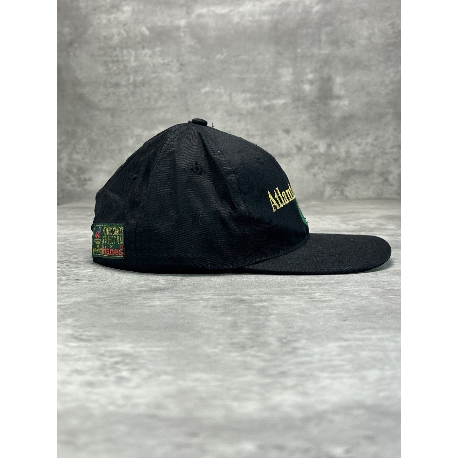 Vintage 1996 Atlanta Olympics Embroidered Logo Snapback Hat OSFA Black