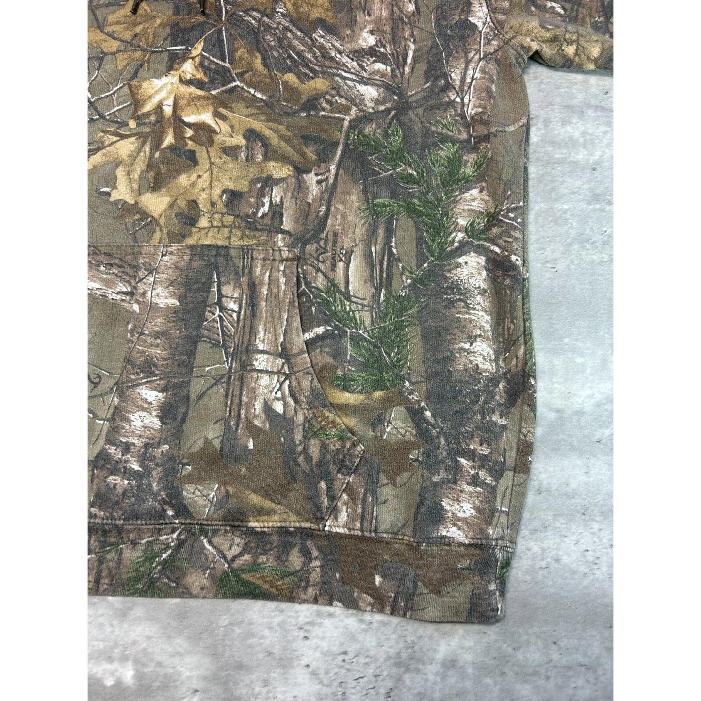 Realtree Xtra Hunting Camo Pullover Hooded Sweatshirt Size XL Brown