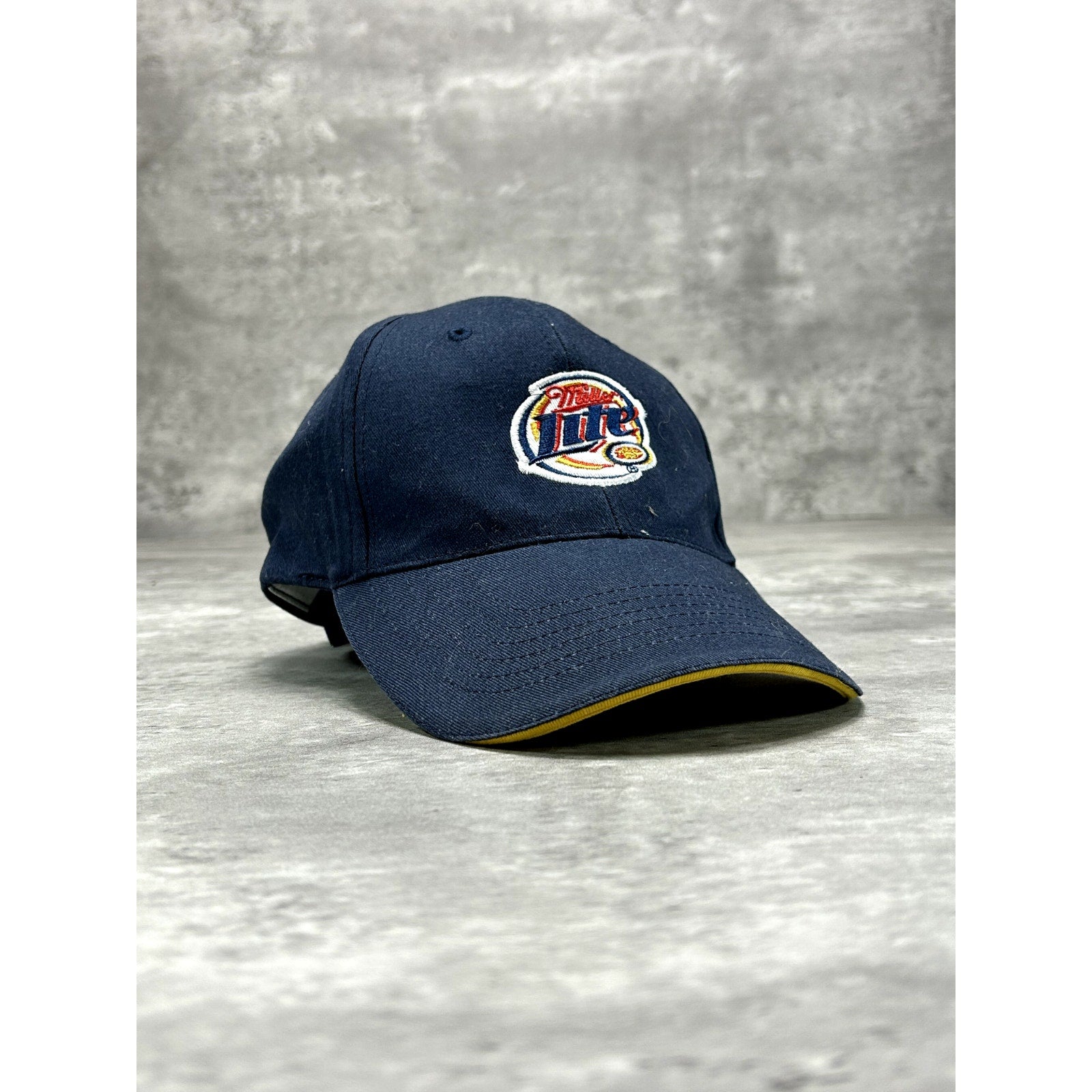 Vintage Miller Lite Embroidered Logo Beer Promo Snapback Hat OSFA Blue