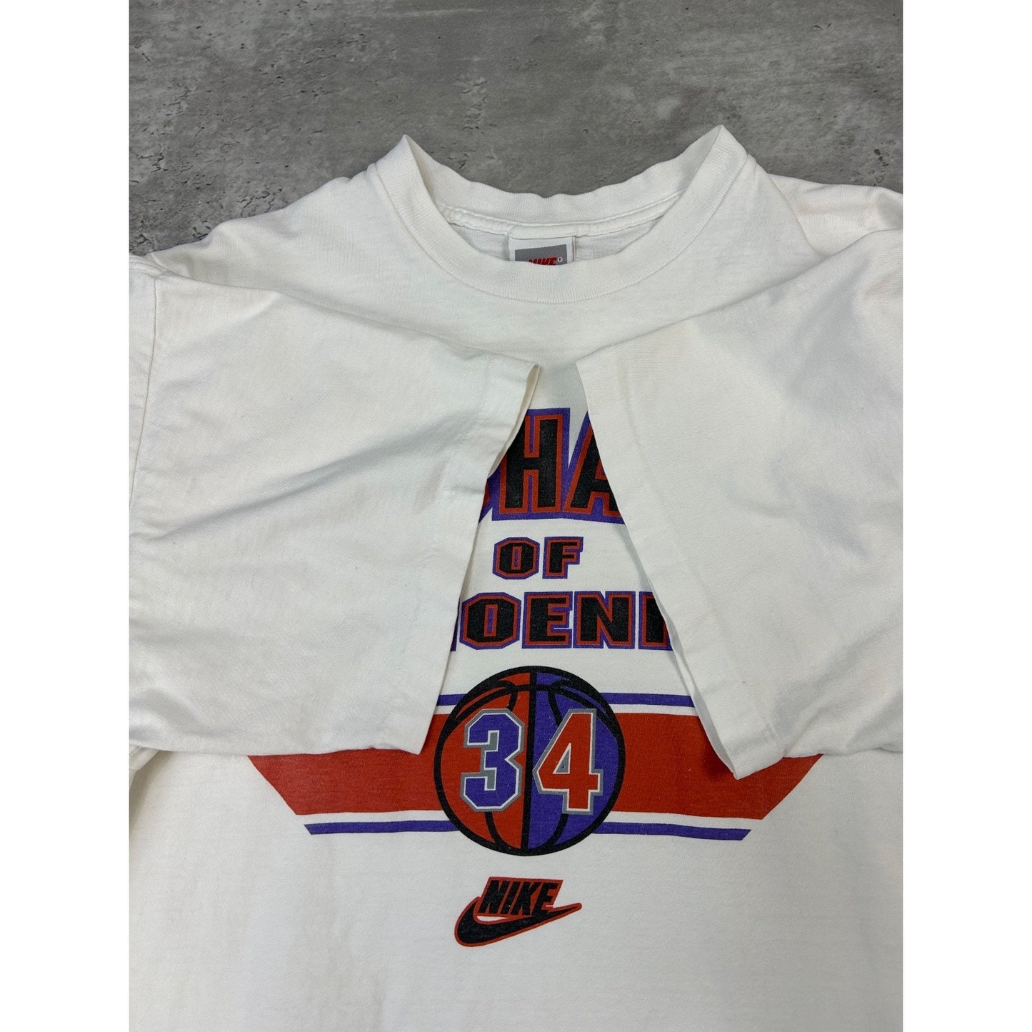 Vintage Charles Barkley #34 Phoenix Suns Nike Graphic T-Shirt Size XL White