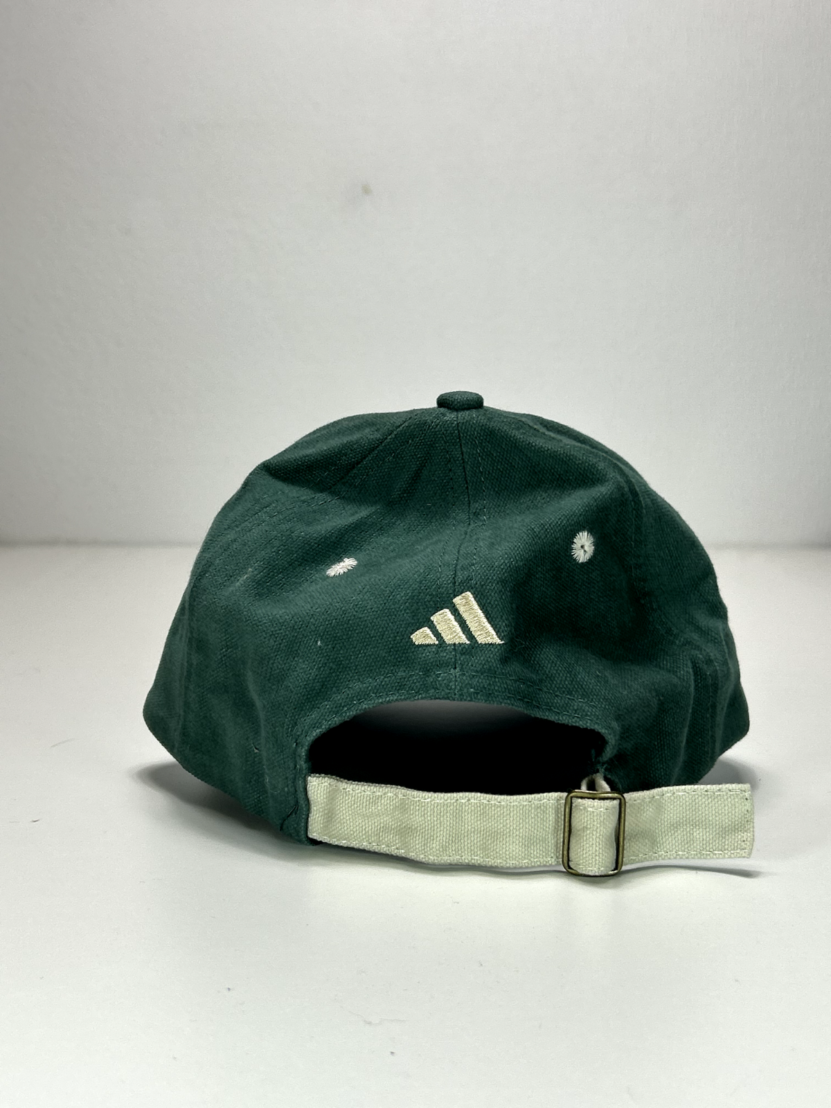 Vintage 90s Adidas Embroidered Logo Spellout Strapback Hat OSFA