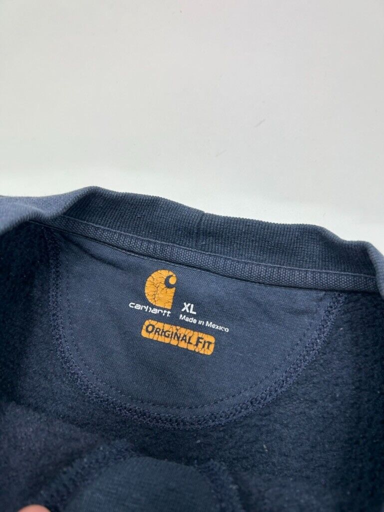 Carhartt Original Fit Embroidered Patch Workwear Crewneck Sweatshirt Size XL