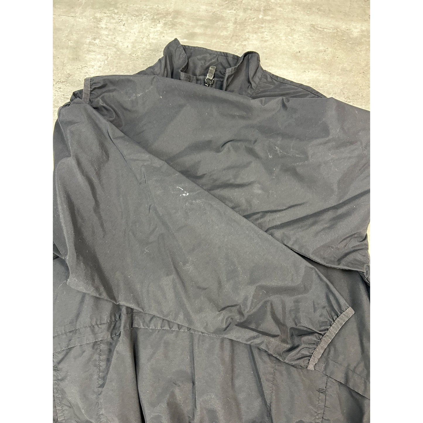 Vintage Nike Embroidered Middle Swoosh Windbreaker Jacket Size Medium Black