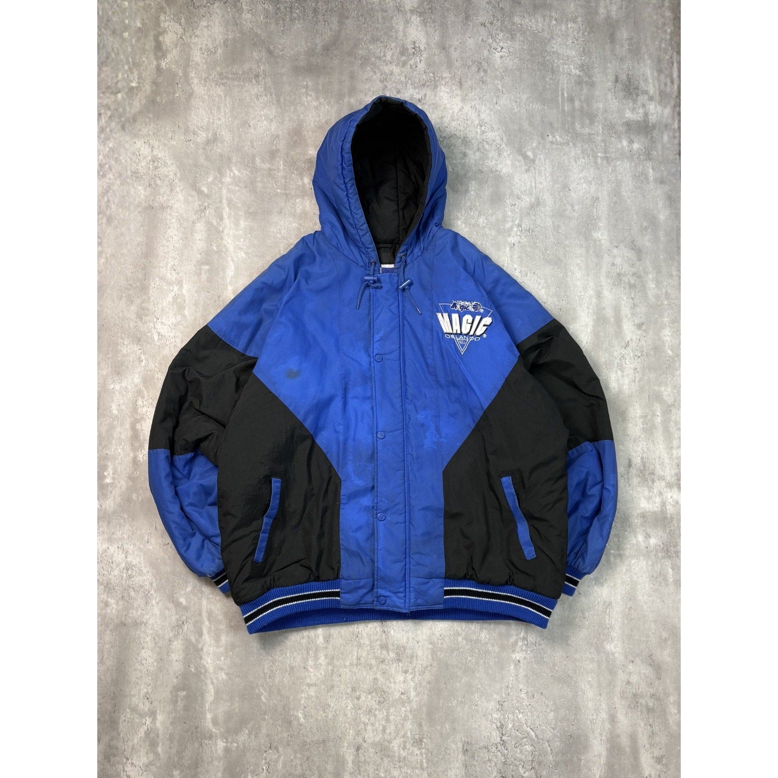 Vintage 90s Orlando Magic NBA Insulated Full Zip Hooded Jacket Size XL