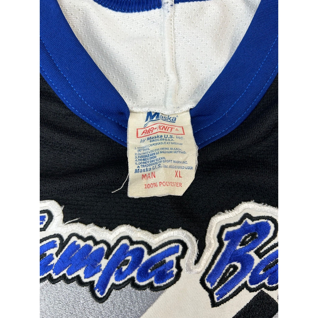 Vintage 90s Tampa Bay Lightning NHL Stitched CCM Maska Hockey Jersey Size XL