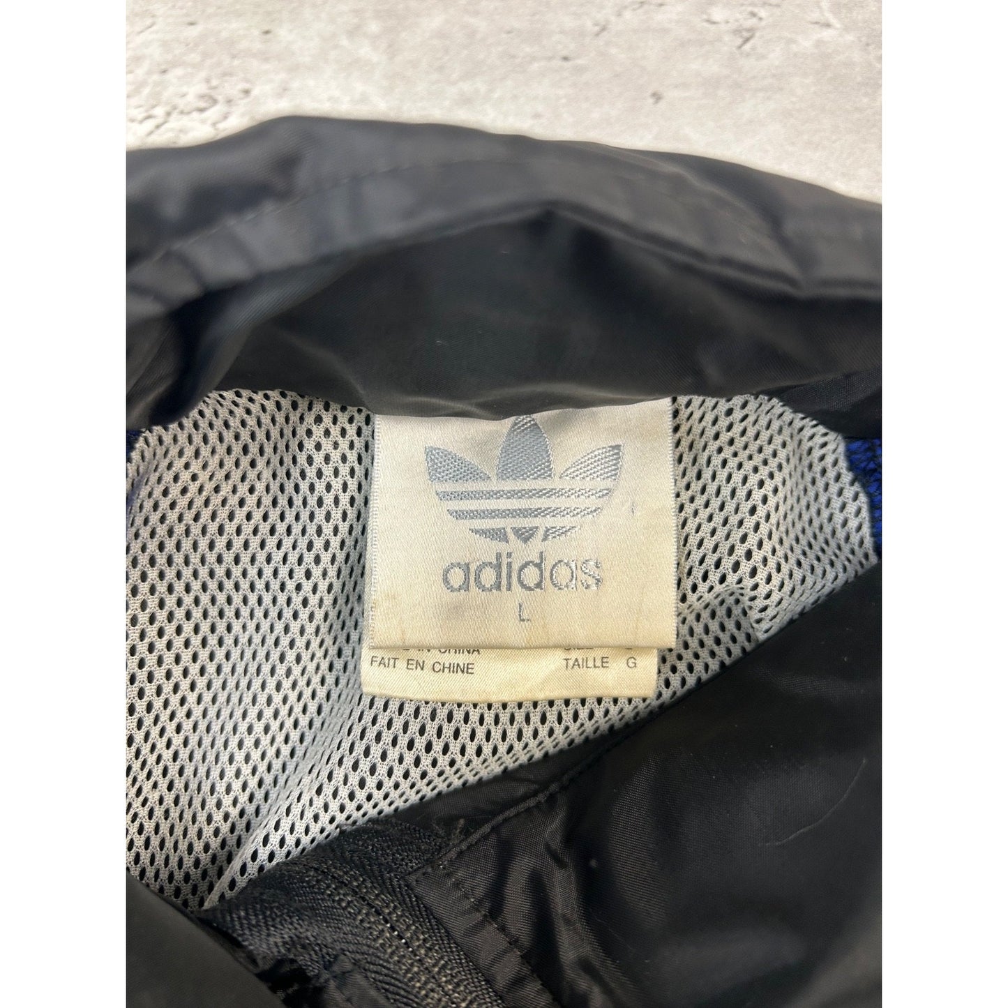 Vintage 90s Adidas Embroidered Trefoil Windbreaker Jacket Size Large