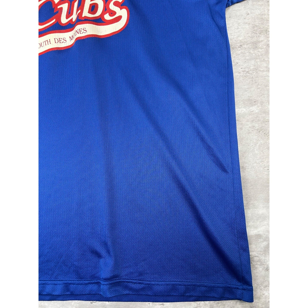 Vintage 80s South Des Moines Cubs #18 Stitched Baseball Jersey Size XL