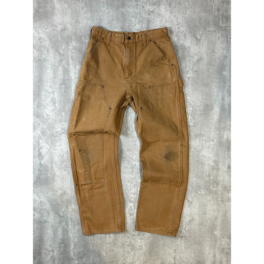 Vintage Carhartt Canvas Workwear Carpenter Double Knee Pants Size 30