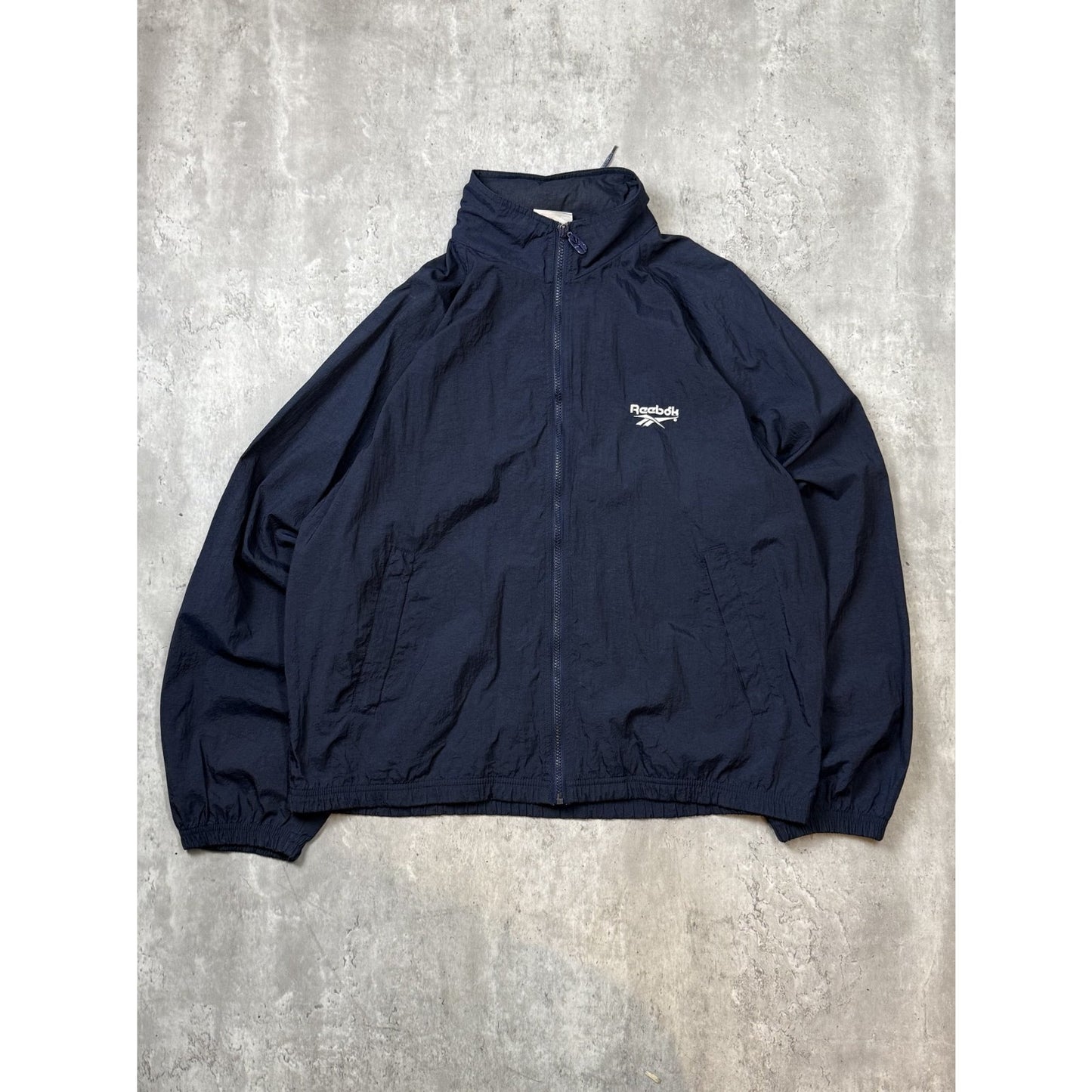Vintage 90s Reebok Embroidered Logo Nylon Windbreaker Jacket Size Medium