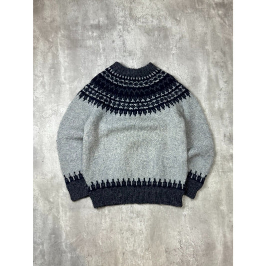 Vintage 80s/90s Two Tone Heavyweight Ribbed Pullover Knit Sweater Size Large