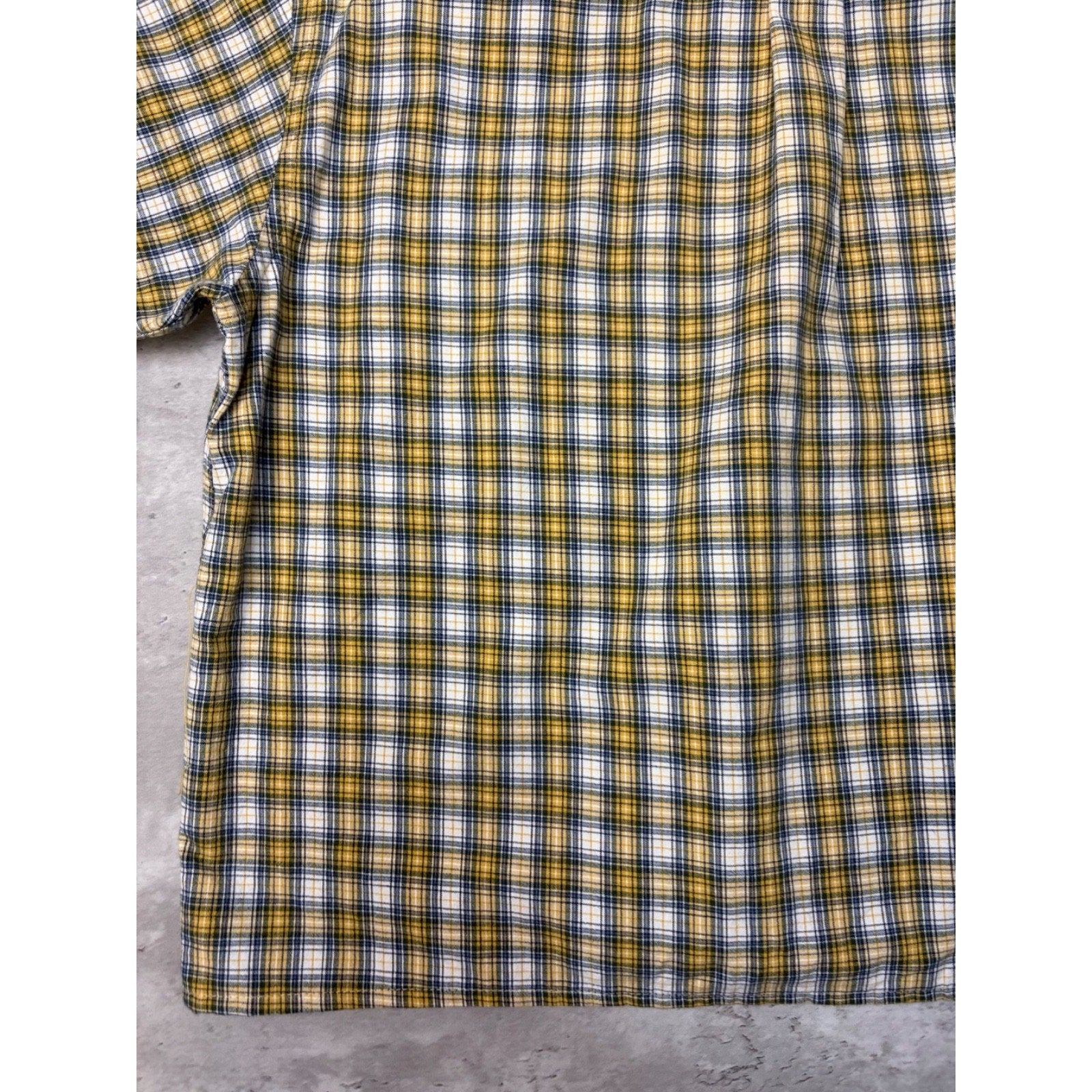 Vintage Sonoma Jean Company Plaid Single Pocket Cropped Button Up Shirt Size XL