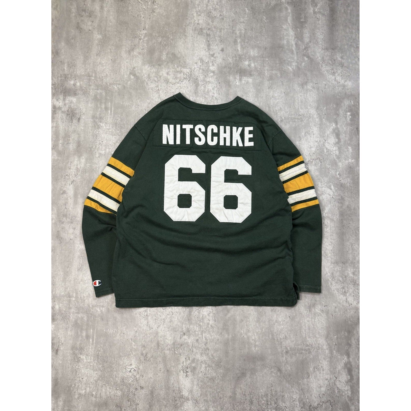 Vintage 90s Phillip Nitschke #66 Green Bay Packers NFL Jersey Sweatshirt Size XL
