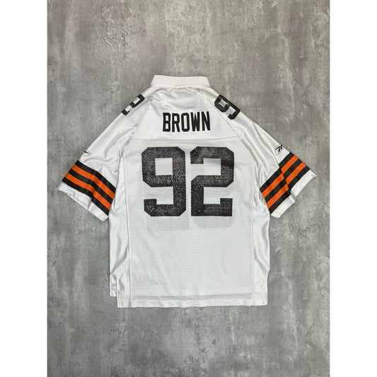 Vintage Courtney Brown #92 Cleveland Browns NFL Football Jersey Size Medium