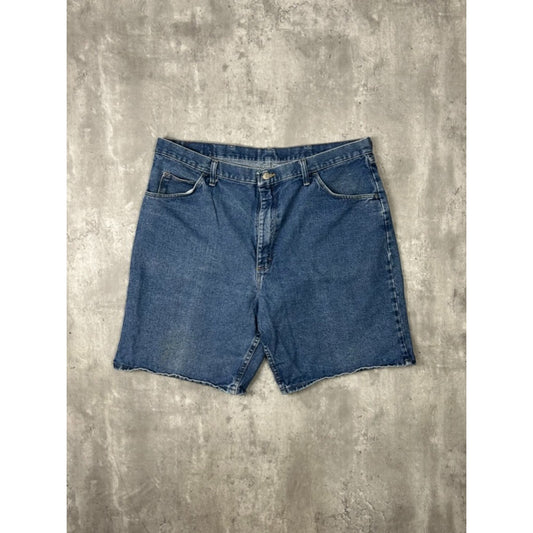Vintage Wrangler Originals Dark Wash Denim Shorts Size 40 Blue