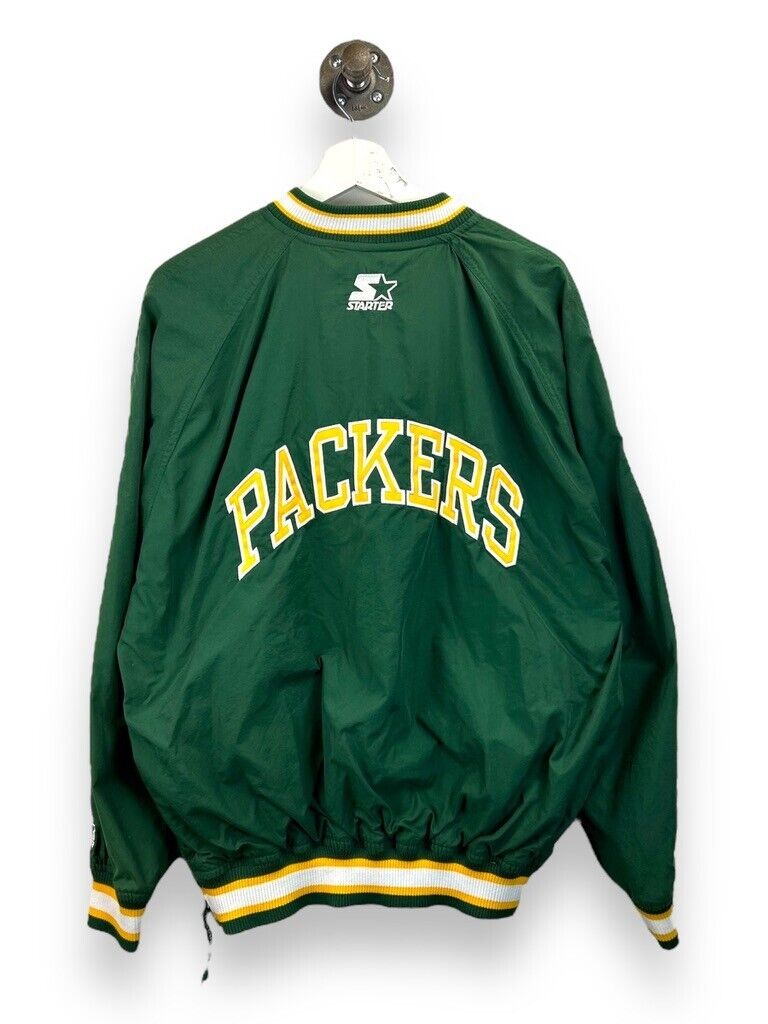 Vintage 90s Green Bay Packers NFL Embroidered 1/4 Starter Jacket Size Medium