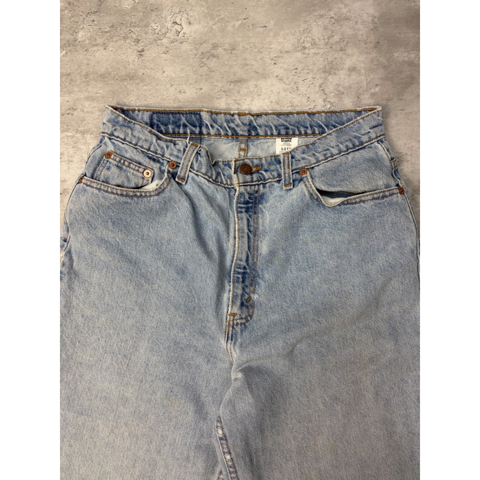 Vintage Womens Levis 521 Red Tab Light Wash Denim Pants Size 30