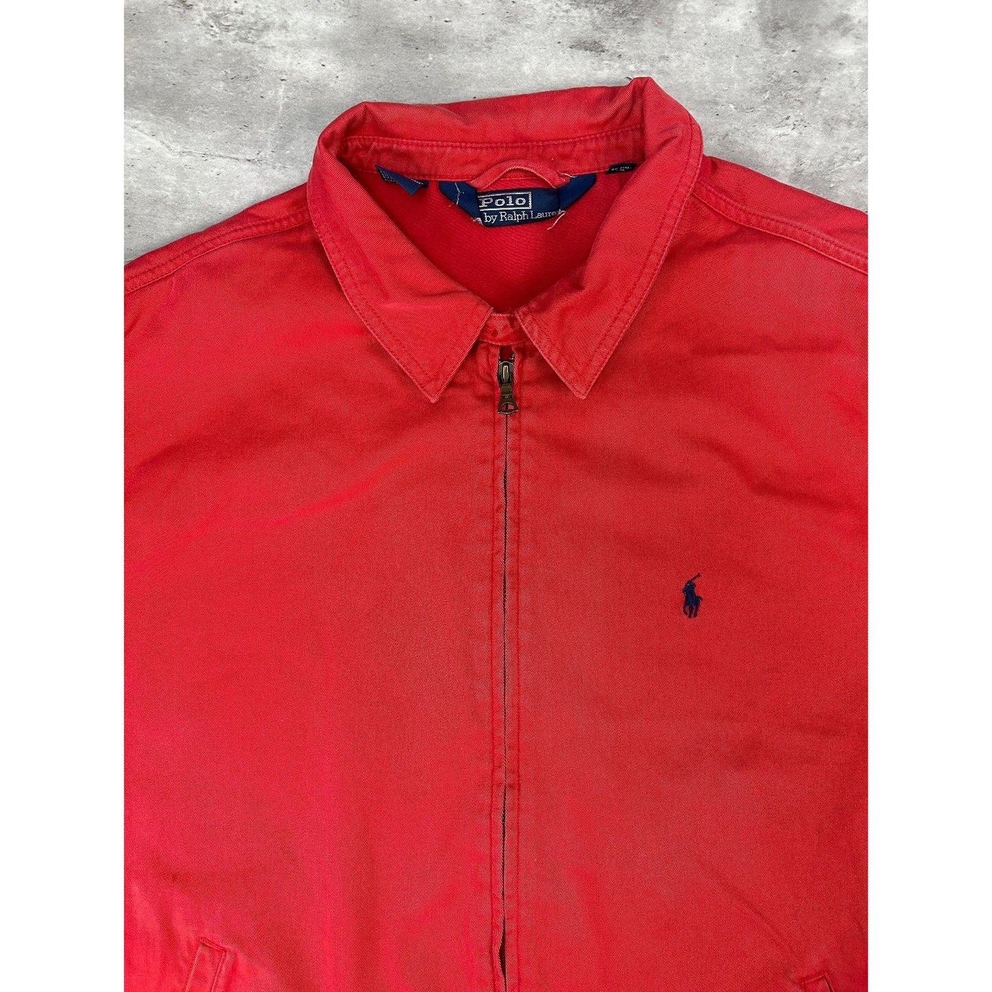 Vintage Polo Ralph Lauren Embroidered Pony Harrington Jacket Size XL Red