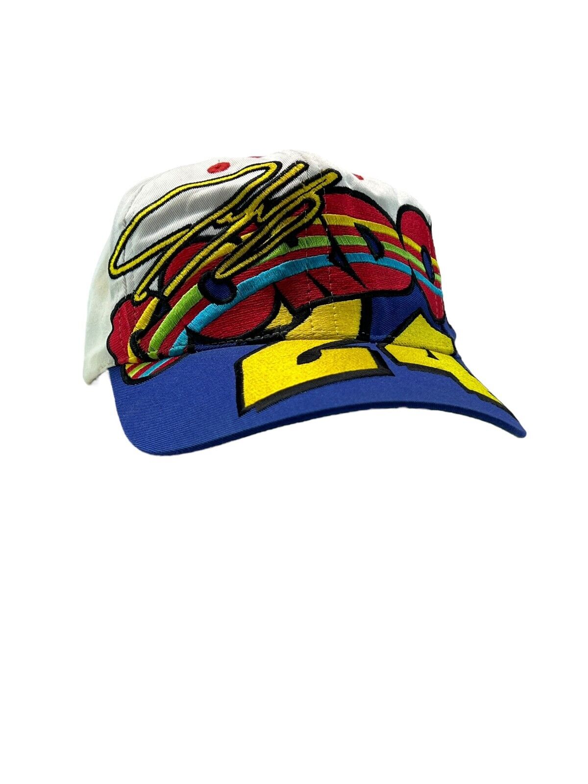 Vintage 90s Jeff Gordon #24 Nascar Embroidered Big Graphic Snapback Hat OSFA