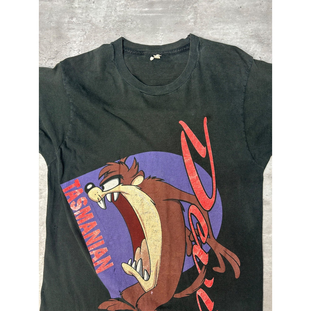 Vintage 1993 Looney Tunes Taz Cartoon Graphic Tv Show Promo T-Shirt Size Large