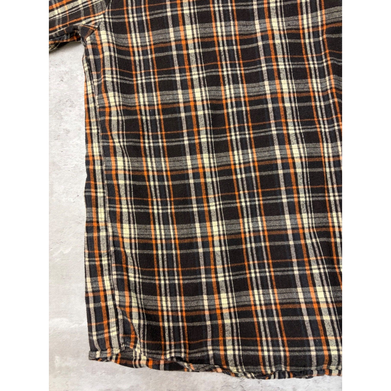 Vintage Dickies Plaid Pearl Snap Long Sleeve Flannel Button Up Shirt Size XLT