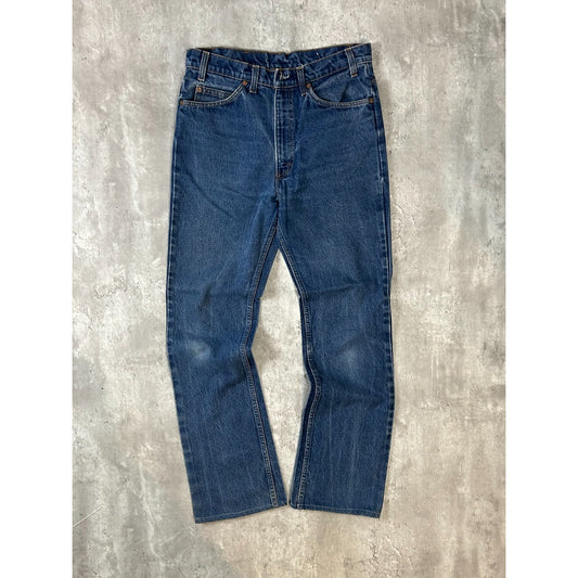 Vintage 90s Levis Orange Tab Dark Wash Denim Pants Size 33 Blue
