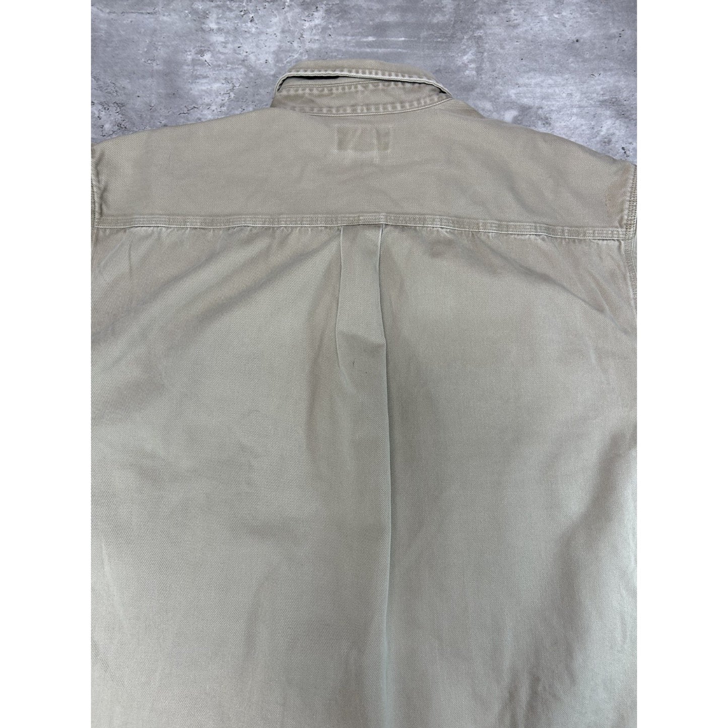 Vintage 90s Carhartt Workwear Double Pocket Long Sleeve Button Up Shirt Sz XL