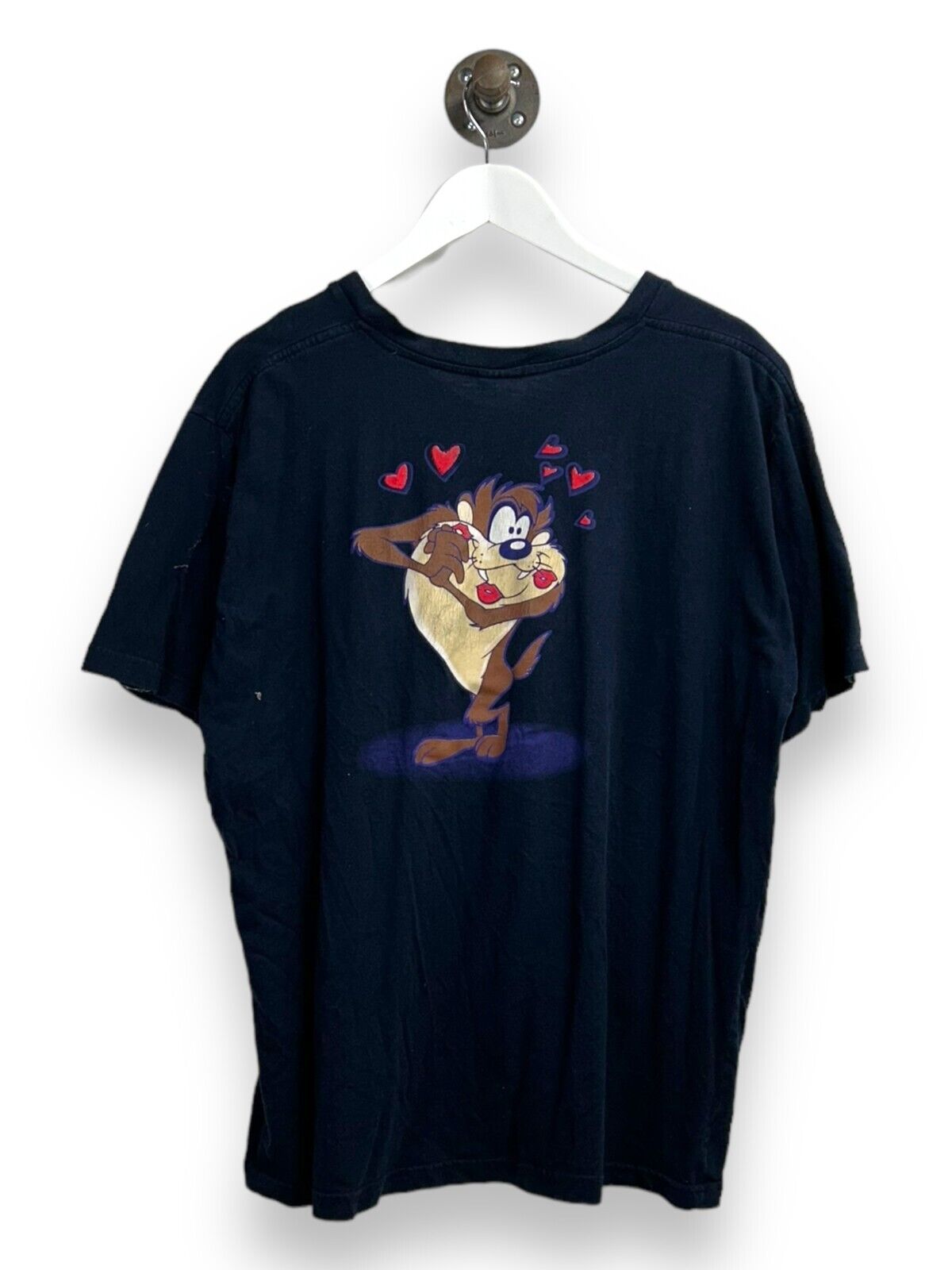 Vintage Looney Tunes Taz Oh Behave Cartoon Graphic T-Shirt Size 2XL